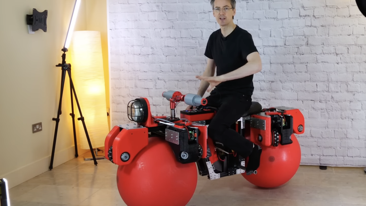 James Bruton's ball-wheeled bike